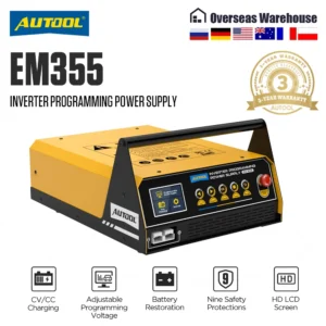 AUTOOL EM355 Auto Reprogramming Tool Car Fast Charging Inverter
