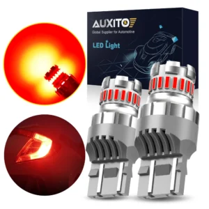 AUXITO 2Pcs T20 7443 LED Tail Bulbs Red W21/5W 7440 W21W LED DRL