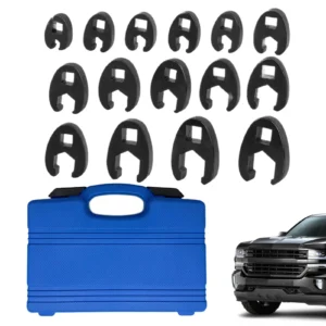 Crowfoot Wrench Set 15 Piece Repair Tools with Carry Case